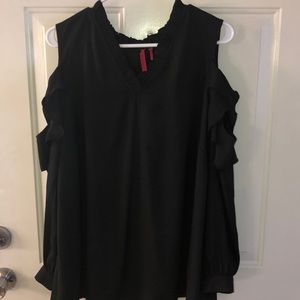Love Scarlett black cold shoulder blouse